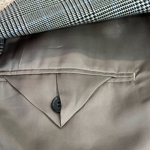 Lauren Ralph Lauren Blazer Sports Coat Wool Gray Glen Plaid 2 Button Preppy 44R - Picture 7 of 16